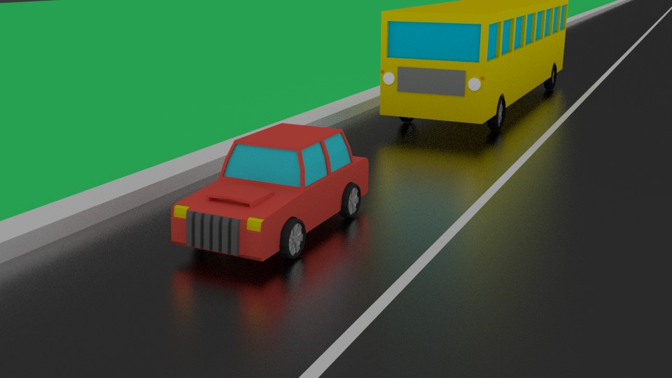 Low Poly Cars Scene preview image 1
